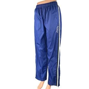 Nike Women's Blue High Waisted Pull On Wide Leg Athletic Sweat Pants Size M